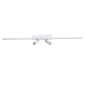 GLOBOSTAR® BARETTI 61227 Φωτιστικό Οροφής Linear Design LED CCT με Κινούμενα Σποτ LED Downlight 24W 2688lm 160° & 45° AC 220-240V IP20  - Εναλλαγή Φωτισμού μέσω Διακόπτη On/Off All In One Ψυχρό 6000k+Φυσικό 4500k+Θερμό 2700k - Μ80 x Π5.5 x Υ5 cm - Λευ