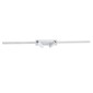 GLOBOSTAR® BARETTI 61227 Φωτιστικό Οροφής Linear Design LED CCT με Κινούμενα Σποτ LED Downlight 24W 2688lm 160° & 45° AC 220-240V IP20  - Εναλλαγή Φωτισμού μέσω Διακόπτη On/Off All In One Ψυχρό 6000k+Φυσικό 4500k+Θερμό 2700k - Μ80 x Π5.5 x Υ5 cm - Λευ