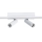 GLOBOSTAR® BARETTI 61227 Φωτιστικό Οροφής Linear Design LED CCT με Κινούμενα Σποτ LED Downlight 24W 2688lm 160° & 45° AC 220-240V IP20  - Εναλλαγή Φωτισμού μέσω Διακόπτη On/Off All In One Ψυχρό 6000k+Φυσικό 4500k+Θερμό 2700k - Μ80 x Π5.5 x Υ5 cm - Λευ