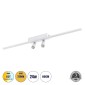 GLOBOSTAR® BARETTI 61227 Φωτιστικό Οροφής Linear Design LED CCT με Κινούμενα Σποτ LED Downlight 24W 2688lm 160° & 45° AC 220-240V IP20  - Εναλλαγή Φωτισμού μέσω Διακόπτη On/Off All In One Ψυχρό 6000k+Φυσικό 4500k+Θερμό 2700k - Μ80 x Π5.5 x Υ5 cm - Λευ