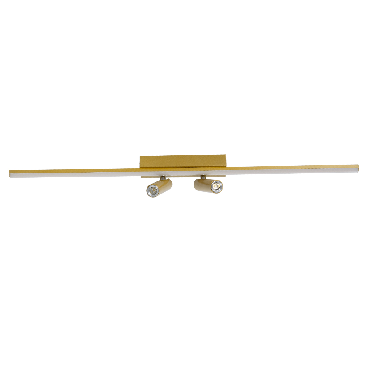 GLOBOSTAR® BARETTI 61228 Φωτιστικό Οροφής Linear Design LED CCT με Κινούμενα Σποτ LED Downlight 24W 2688lm 160° & 45° AC 220-240V IP20  - Εναλλαγή Φωτισμού μέσω Διακόπτη On/Off All In One Ψυχρό 6000k+Φυσικό 4500k+Θερμό 2700k - Μ80 x Π5.5 x Υ5 cm - Χρυ