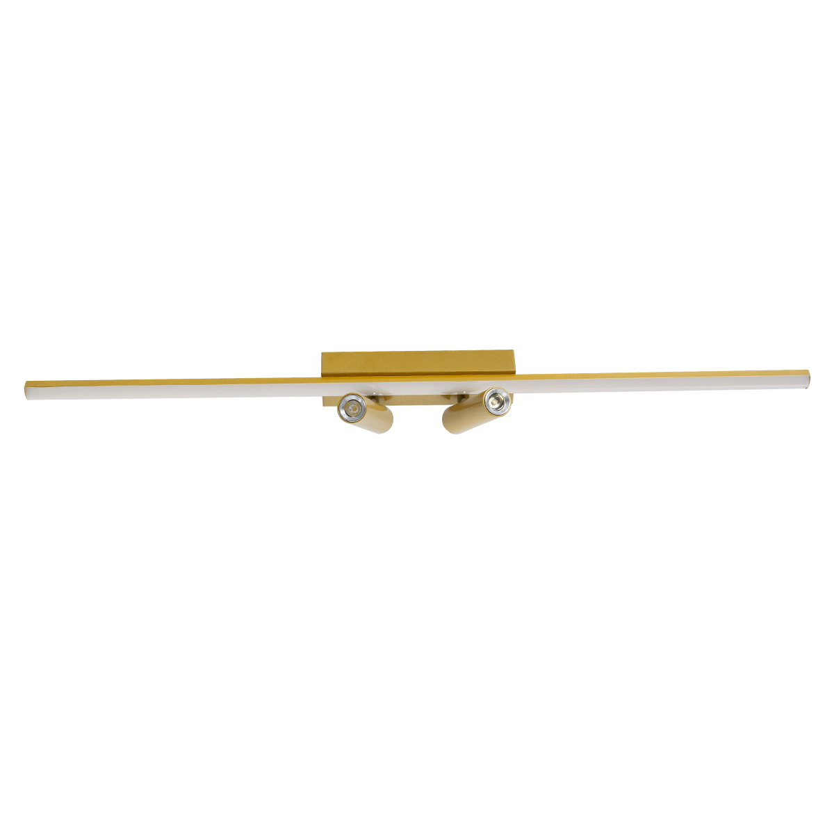 GLOBOSTAR® BARETTI 61228 Φωτιστικό Οροφής Linear Design LED CCT με Κινούμενα Σποτ LED Downlight 24W 2688lm 160° & 45° AC 220-240V IP20  - Εναλλαγή Φωτισμού μέσω Διακόπτη On/Off All In One Ψυχρό 6000k+Φυσικό 4500k+Θερμό 2700k - Μ80 x Π5.5 x Υ5 cm - Χρυ