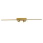 GLOBOSTAR® BARETTI 61228 Φωτιστικό Οροφής Linear Design LED CCT με Κινούμενα Σποτ LED Downlight 24W 2688lm 160° & 45° AC 220-240V IP20  - Εναλλαγή Φωτισμού μέσω Διακόπτη On/Off All In One Ψυχρό 6000k+Φυσικό 4500k+Θερμό 2700k - Μ80 x Π5.5 x Υ5 cm - Χρυ