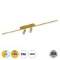 GLOBOSTAR® BARETTI 61228 Φωτιστικό Οροφής Linear Design LED CCT με Κινούμενα Σποτ LED Downlight 24W 2688lm 160° & 45° AC 220-240V IP20  - Εναλλαγή Φωτισμού μέσω Διακόπτη On/Off All In One Ψυχρό 6000k+Φυσικό 4500k+Θερμό 2700k - Μ80 x Π5.5 x Υ5 cm - Χρυ