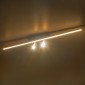 GLOBOSTAR® BARETTI 61228 Φωτιστικό Οροφής Linear Design LED CCT με Κινούμενα Σποτ LED Downlight 24W 2688lm 160° & 45° AC 220-240V IP20  - Εναλλαγή Φωτισμού μέσω Διακόπτη On/Off All In One Ψυχρό 6000k+Φυσικό 4500k+Θερμό 2700k - Μ80 x Π5.5 x Υ5 cm - Χρυ