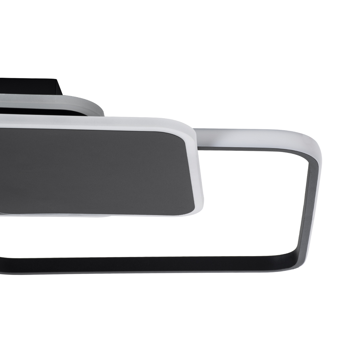 GloboStar® SQUARO 61231 Φωτιστικό Οροφής Δαχτυλίδι-Κύκλος LED CCT 75W 8400lm 360° AC 220-240V - Εναλλαγή Φωτισμού μέσω Τηλεχειριστηρίου All In One Ψυχρό 6000k+Φυσικό 4500k+Θερμό 2700k Dimmable Μ48.5 x Π51 x Υ9cm - Μαύρο - 3 Years Warranty