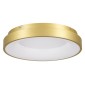 GloboStar® SALEM 61235 Πλαφονιέρα Οροφής Δαχτυλίδι-Κύκλος LED CCT 75W 8625lm 120° AC 220-240V - Εναλλαγή Φωτισμού μέσω Τηλεχειριστηρίου All In One Ψυχρό 6000k+Φυσικό 4500k+Θερμό 2700k Dimmable Φ45cm - Χρυσό Σαμπανιζέ - 3 Years Warranty