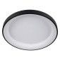 GloboStar® SALEM 61237 Πλαφονιέρα Οροφής Δαχτυλίδι-Κύκλος LED CCT 105W 12075lm 120° AC 220-240V - Εναλλαγή Φωτισμού μέσω Τηλεχειριστηρίου All In One Ψυχρό 6000k+Φυσικό 4500k+Θερμό 2700k Dimmable Φ60cm - Μαύρο - 3 Years Warranty