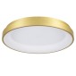 GloboStar® SALEM 61239 Πλαφονιέρα Οροφής Δαχτυλίδι-Κύκλος LED CCT 105W 12075lm 120° AC 220-240V - Εναλλαγή Φωτισμού μέσω Τηλεχειριστηρίου All In One Ψυχρό 6000k+Φυσικό 4500k+Θερμό 2700k Dimmable Φ60cm - Χρυσό Σαμπανιζέ - 3 Years Warranty