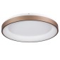 GloboStar® SALEM 61240 Πλαφονιέρα Οροφής Δαχτυλίδι-Κύκλος LED CCT 105W 12075lm 120° AC 220-240V - Εναλλαγή Φωτισμού μέσω Τηλεχειριστηρίου All In One Ψυχρό 6000k+Φυσικό 4500k+Θερμό 2700k Dimmable Φ60cm - Καφέ Χάλκινο - 3 Years Warranty