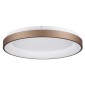 GloboStar® SALEM 61240 Πλαφονιέρα Οροφής Δαχτυλίδι-Κύκλος LED CCT 105W 12075lm 120° AC 220-240V - Εναλλαγή Φωτισμού μέσω Τηλεχειριστηρίου All In One Ψυχρό 6000k+Φυσικό 4500k+Θερμό 2700k Dimmable Φ60cm - Καφέ Χάλκινο - 3 Years Warranty