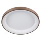 GloboStar® SALEM 61240 Πλαφονιέρα Οροφής Δαχτυλίδι-Κύκλος LED CCT 105W 12075lm 120° AC 220-240V - Εναλλαγή Φωτισμού μέσω Τηλεχειριστηρίου All In One Ψυχρό 6000k+Φυσικό 4500k+Θερμό 2700k Dimmable Φ60cm - Καφέ Χάλκινο - 3 Years Warranty