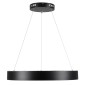 GloboStar® SALEM 61245 Κρεμαστή Πλαφονιέρα Οροφής Δαχτυλίδι-Κύκλος LED CCT 105W 12075lm 120° AC 220-240V - Εναλλαγή Φωτισμού μέσω Τηλεχειριστηρίου All In One Ψυχρό 6000k+Φυσικό 4500k+Θερμό 2700k Dimmable Φ60cm - Μαύρο - 3 Years Warranty