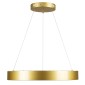 GloboStar® SALEM 61247 Κρεμαστή Πλαφονιέρα Οροφής Δαχτυλίδι-Κύκλος LED CCT 105W 12075lm 120° AC 220-240V - Εναλλαγή Φωτισμού μέσω Τηλεχειριστηρίου All In One Ψυχρό 6000k+Φυσικό 4500k+Θερμό 2700k Dimmable Φ60cm - Χρυσό Σαμπανιζέ - 3 Years Warranty