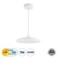 GloboStar® BARON 61252 Κρεμαστή Πλαφονιέρα Οροφής LED CCT 12W 1440lm 120° AC 220-240V - Εναλλαγή Φωτισμού μέσω Διακόπτη On/Off All In One Ψυχρό 6000k+Φυσικό 4500k+Θερμό 2700k Φ25 x Υ8cm - Λευκό - 3 Years Warranty