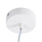 GloboStar® BARON 61252 Κρεμαστή Πλαφονιέρα Οροφής LED CCT 12W 1440lm 120° AC 220-240V - Εναλλαγή Φωτισμού μέσω Διακόπτη On/Off All In One Ψυχρό 6000k+Φυσικό 4500k+Θερμό 2700k Φ25 x Υ8cm - Λευκό - 3 Years Warranty
