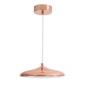 GloboStar® BARON 61253 Κρεμαστή Πλαφονιέρα Οροφής LED CCT 12W 1440lm 120° AC 220-240V - Εναλλαγή Φωτισμού μέσω Διακόπτη On/Off All In One Ψυχρό 6000k+Φυσικό 4500k+Θερμό 2700k Φ25 x Υ8cm - Χάλκινο Πλατίνα - 3 Years Warranty