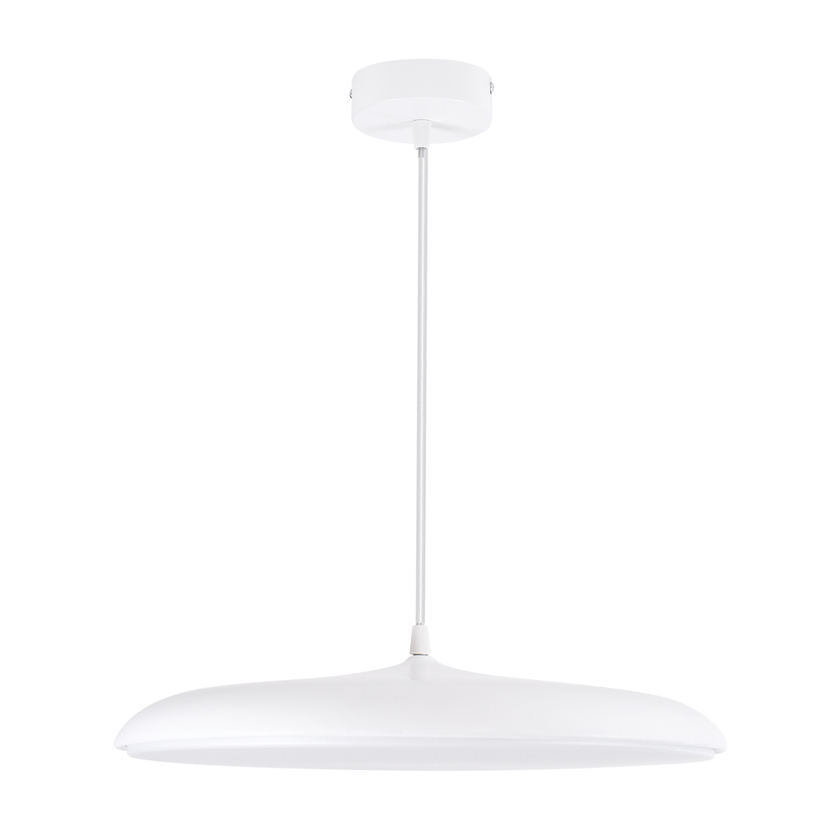 GloboStar® BARON 61255 Κρεμαστή Πλαφονιέρα Οροφής LED CCT 24W 2880lm 120° AC 220-240V - Εναλλαγή Φωτισμού μέσω Διακόπτη On/Off All In One Ψυχρό 6000k+Φυσικό 4500k+Θερμό 2700k Φ40 x Υ10cm - Λευκό - 3 Years Warranty