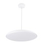 GloboStar® BARON 61255 Κρεμαστή Πλαφονιέρα Οροφής LED CCT 24W 2880lm 120° AC 220-240V - Εναλλαγή Φωτισμού μέσω Διακόπτη On/Off All In One Ψυχρό 6000k+Φυσικό 4500k+Θερμό 2700k Φ40 x Υ10cm - Λευκό - 3 Years Warranty
