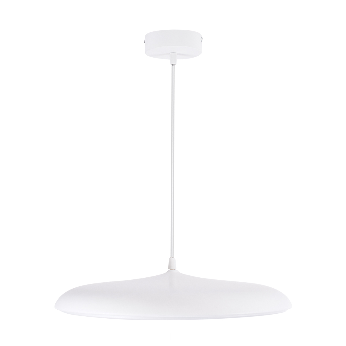 GloboStar® BARON 61255 Κρεμαστή Πλαφονιέρα Οροφής LED CCT 24W 2880lm 120° AC 220-240V - Εναλλαγή Φωτισμού μέσω Διακόπτη On/Off All In One Ψυχρό 6000k+Φυσικό 4500k+Θερμό 2700k Φ40 x Υ10cm - Λευκό - 3 Years Warranty