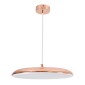 GloboStar® BARON 61256 Κρεμαστή Πλαφονιέρα Οροφής LED CCT 24W 2880lm 120° AC 220-240V - Εναλλαγή Φωτισμού μέσω Διακόπτη On/Off All In One Ψυχρό 6000k+Φυσικό 4500k+Θερμό 2700k Φ40 x Υ10cm - Χάλκινο Πλατίνα - 3 Years Warranty