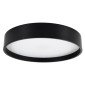 GloboStar® NARNIA 61257 Πλαφονιέρα Οροφής LED CCT 75W 8625lm 120° AC 220-240V - Εναλλαγή Φωτισμού μέσω Τηλεχειριστηρίου All In One Ψυχρό 6000k+Φυσικό 4500k+Θερμό 2700k Dimmable Φ45 x Υ8cm - Μαύρο - 3 Years Warranty