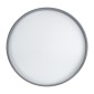 GloboStar® NARNIA 61260 Πλαφονιέρα Οροφής LED CCT 100W 11500lm 120° AC 220-240V - Εναλλαγή Φωτισμού μέσω Τηλεχειριστηρίου All In One Ψυχρό 6000k+Φυσικό 4500k+Θερμό 2700k Dimmable Φ60 x Υ10cm - Γκρι Ανθρακί - 3 Years Warranty