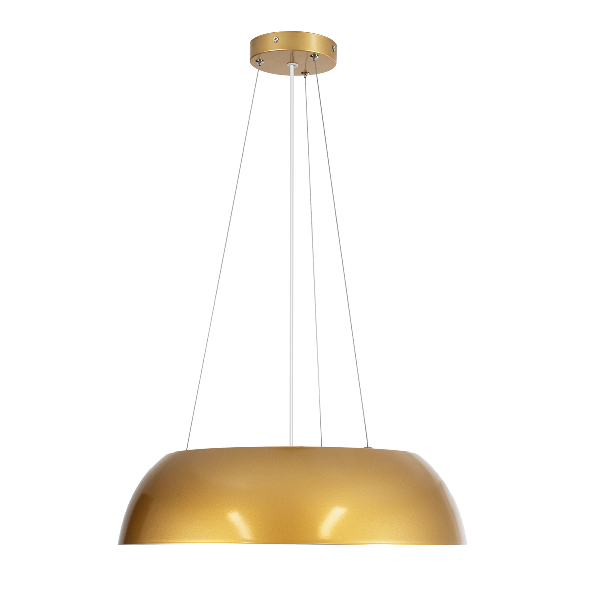 GloboStar® ANATOLIA 61268 Κρεμαστή Πλαφονιέρα Οροφής LED CCT 60W 6900lm 120° AC 220-240V - Εναλλαγή Φωτισμού μέσω Τηλεχειριστηρίου All In One Ψυχρό 6000k+Φυσικό 4500k+Θερμό 2700k Dimmable Φ43cm - Χρυσό - 3 Years Warranty