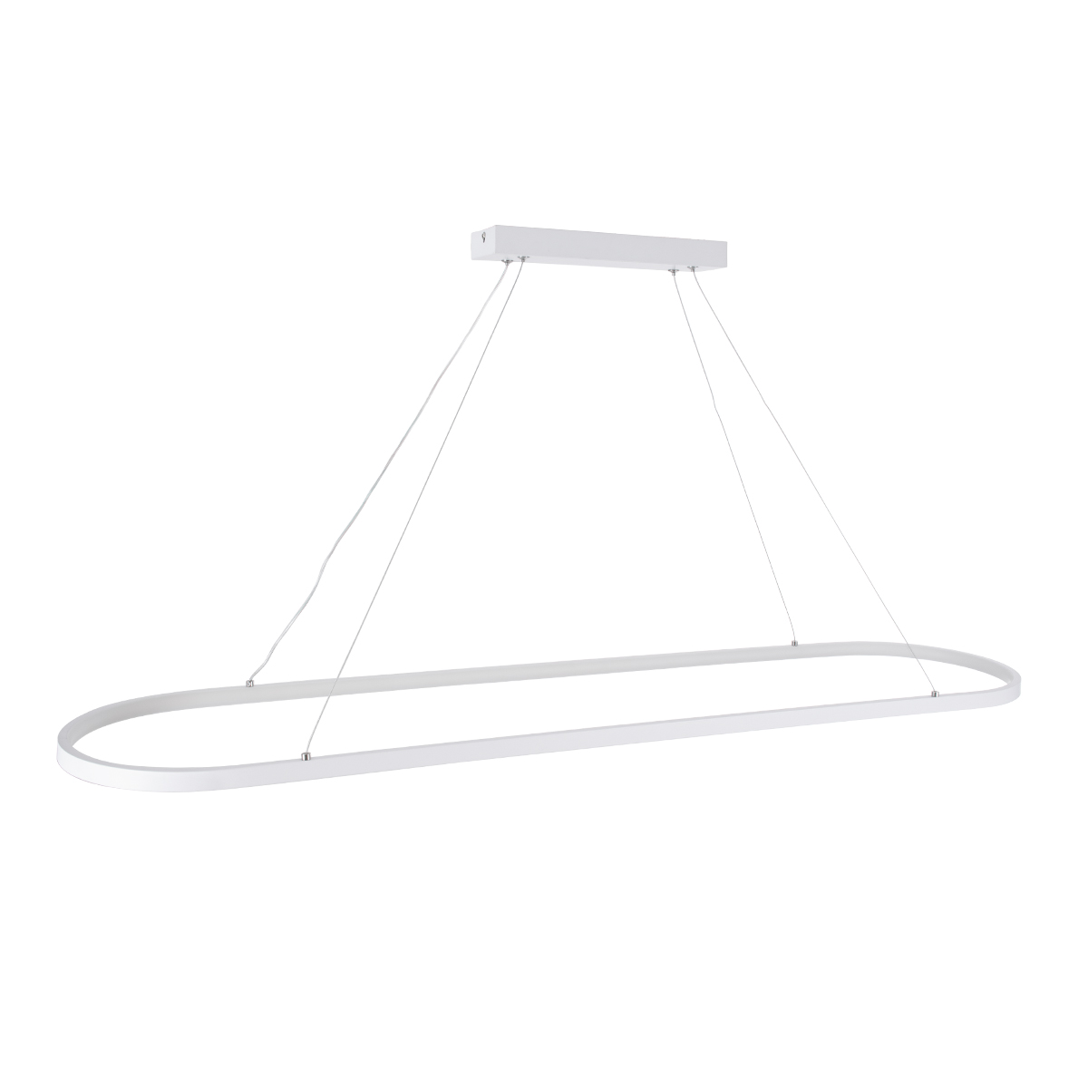 GloboStar® BOLIVAR 61272 Κρεμαστό Φωτιστικό Οροφής Design LED CCT 54W 6210lm 300° AC 220-240V - Εναλλαγή Φωτισμού μέσω Τηλεχειριστηρίου All In One Ψυχρό 6000k+Φυσικό 4500k+Θερμό 2700k Dimmable Μ120 x Π30 x Υ2cm - Λευκό - 3 Years Warranty
