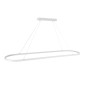 GloboStar® BOLIVAR 61272 Κρεμαστό Φωτιστικό Οροφής Design LED CCT 54W 6210lm 300° AC 220-240V - Εναλλαγή Φωτισμού μέσω Τηλεχειριστηρίου All In One Ψυχρό 6000k+Φυσικό 4500k+Θερμό 2700k Dimmable Μ120 x Π30 x Υ2cm - Λευκό - 3 Years Warranty