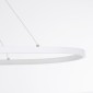 GloboStar® BOLIVAR 61272 Κρεμαστό Φωτιστικό Οροφής Design LED CCT 54W 6210lm 300° AC 220-240V - Εναλλαγή Φωτισμού μέσω Τηλεχειριστηρίου All In One Ψυχρό 6000k+Φυσικό 4500k+Θερμό 2700k Dimmable Μ120 x Π30 x Υ2cm - Λευκό - 3 Years Warranty