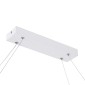 GloboStar® BOLIVAR 61272 Κρεμαστό Φωτιστικό Οροφής Design LED CCT 54W 6210lm 300° AC 220-240V - Εναλλαγή Φωτισμού μέσω Τηλεχειριστηρίου All In One Ψυχρό 6000k+Φυσικό 4500k+Θερμό 2700k Dimmable Μ120 x Π30 x Υ2cm - Λευκό - 3 Years Warranty