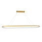 GloboStar® BOLIVAR 61274 Κρεμαστό Φωτιστικό Οροφής Design LED CCT 54W 6210lm 300° AC 220-240V - Εναλλαγή Φωτισμού μέσω Τηλεχειριστηρίου All In One Ψυχρό 6000k+Φυσικό 4500k+Θερμό 2700k Dimmable Μ120 x Π30 x Υ2cm - Χρυσό Βούρτσας - 3 Years Warranty