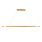GloboStar® BOLIVAR 61274 Κρεμαστό Φωτιστικό Οροφής Design LED CCT 54W 6210lm 300° AC 220-240V - Εναλλαγή Φωτισμού μέσω Τηλεχειριστηρίου All In One Ψυχρό 6000k+Φυσικό 4500k+Θερμό 2700k Dimmable Μ120 x Π30 x Υ2cm - Χρυσό Βούρτσας - 3 Years Warranty