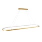 GloboStar® BOLIVAR 61274 Κρεμαστό Φωτιστικό Οροφής Design LED CCT 54W 6210lm 300° AC 220-240V - Εναλλαγή Φωτισμού μέσω Τηλεχειριστηρίου All In One Ψυχρό 6000k+Φυσικό 4500k+Θερμό 2700k Dimmable Μ120 x Π30 x Υ2cm - Χρυσό Βούρτσας - 3 Years Warranty