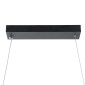GloboStar® MORALES 61275 Κρεμαστό Φωτιστικό Οροφής Design LED CCT 54W 6048lm 200° AC 220-240V - Εναλλαγή Φωτισμού μέσω Τηλεχειριστηρίου All In One Ψυχρό 6000k+Φυσικό 4500k+Θερμό 2700k Dimmable Μ90 x Π14 x Υ14cm - Μαύρο - 3 Years Warranty