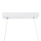 GloboStar® MORALES 61276 Κρεμαστό Φωτιστικό Οροφής Design LED CCT 54W 6048lm 200° AC 220-240V - Εναλλαγή Φωτισμού μέσω Τηλεχειριστηρίου All In One Ψυχρό 6000k+Φυσικό 4500k+Θερμό 2700k Dimmable Μ90 x Π14 x Υ14cm - Λευκό - 3 Years Warranty