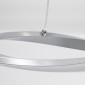 GloboStar® MORALES 61277 Κρεμαστό Φωτιστικό Οροφής Design LED CCT 54W 6048lm 200° AC 220-240V - Εναλλαγή Φωτισμού μέσω Τηλεχειριστηρίου All In One Ψυχρό 6000k+Φυσικό 4500k+Θερμό 2700K Dimmable Μ90 x Π14 x Υ14cm - Ασημί Βούρτσας - 3 Χρόνια Εγγύηση