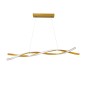 GloboStar® MORALES 61278 Κρεμαστό Φωτιστικό Οροφής Design LED CCT 54W 6048lm 200° AC 220-240V - Εναλλαγή Φωτισμού μέσω Τηλεχειριστηρίου All In One Ψυχρό 6000k+Φυσικό 4500k+Θερμό 2700k Dimmable Μ90 x Π14 x Υ14cm - Χρυσό Πλατίνα - 3 Years Warranty