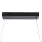 GloboStar® DOLORES 61279 Κρεμαστό Φωτιστικό Οροφής Design LED CCT 105W 11760lm 300° AC 220-240V - Εναλλαγή Φωτισμού μέσω Τηλεχειριστηρίου All In One Ψυχρό 6000k+Φυσικό 4500k+Θερμό 2700k Dimmable Μ110 x Π17 x Υ17.5cm - Μαύρο - 3 Years Warranty