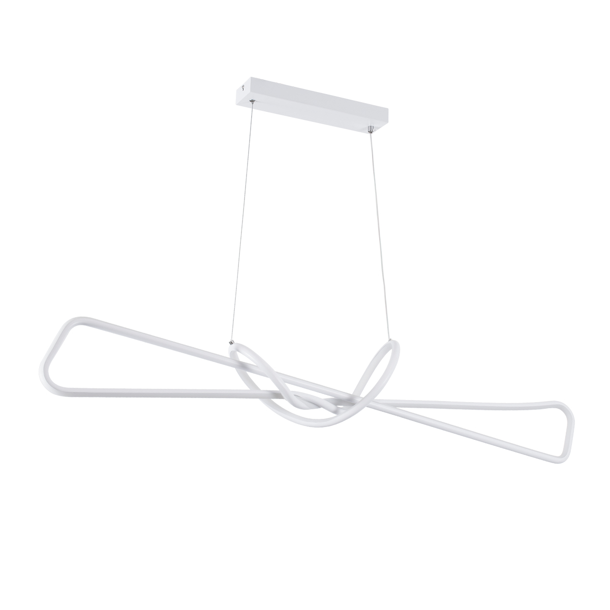 GloboStar® DOLORES 61280 Κρεμαστό Φωτιστικό Οροφής Design LED CCT 105W 11760lm 300° AC 220-240V - Εναλλαγή Φωτισμού μέσω Τηλεχειριστηρίου All In One Ψυχρό 6000k+Φυσικό 4500k+Θερμό 2700k Dimmable Μ110 x Π17 x Υ17.5cm - Λευκό - 3 Years Warranty