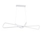GloboStar® DOLORES 61280 Κρεμαστό Φωτιστικό Οροφής Design LED CCT 105W 11760lm 300° AC 220-240V - Εναλλαγή Φωτισμού μέσω Τηλεχειριστηρίου All In One Ψυχρό 6000k+Φυσικό 4500k+Θερμό 2700k Dimmable Μ110 x Π17 x Υ17.5cm - Λευκό - 3 Years Warranty