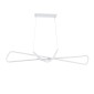 GloboStar® DOLORES 61280 Κρεμαστό Φωτιστικό Οροφής Design LED CCT 105W 11760lm 300° AC 220-240V - Εναλλαγή Φωτισμού μέσω Τηλεχειριστηρίου All In One Ψυχρό 6000k+Φυσικό 4500k+Θερμό 2700k Dimmable Μ110 x Π17 x Υ17.5cm - Λευκό - 3 Years Warranty