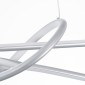 GloboStar® DOLORES 61281 Κρεμαστό Φωτιστικό Οροφής Design LED CCT 105W 11760lm 300° AC 220-240V - Εναλλαγή Φωτισμού μέσω Τηλεχειριστηρίου All In One Ψυχρό 6000k+Φυσικό 4500k+Θερμό 2700k Dimmable Μ110 x Π17 x Υ17.5cm - Νίκελ Ασημί Βούρτσας - 3 Years Warran