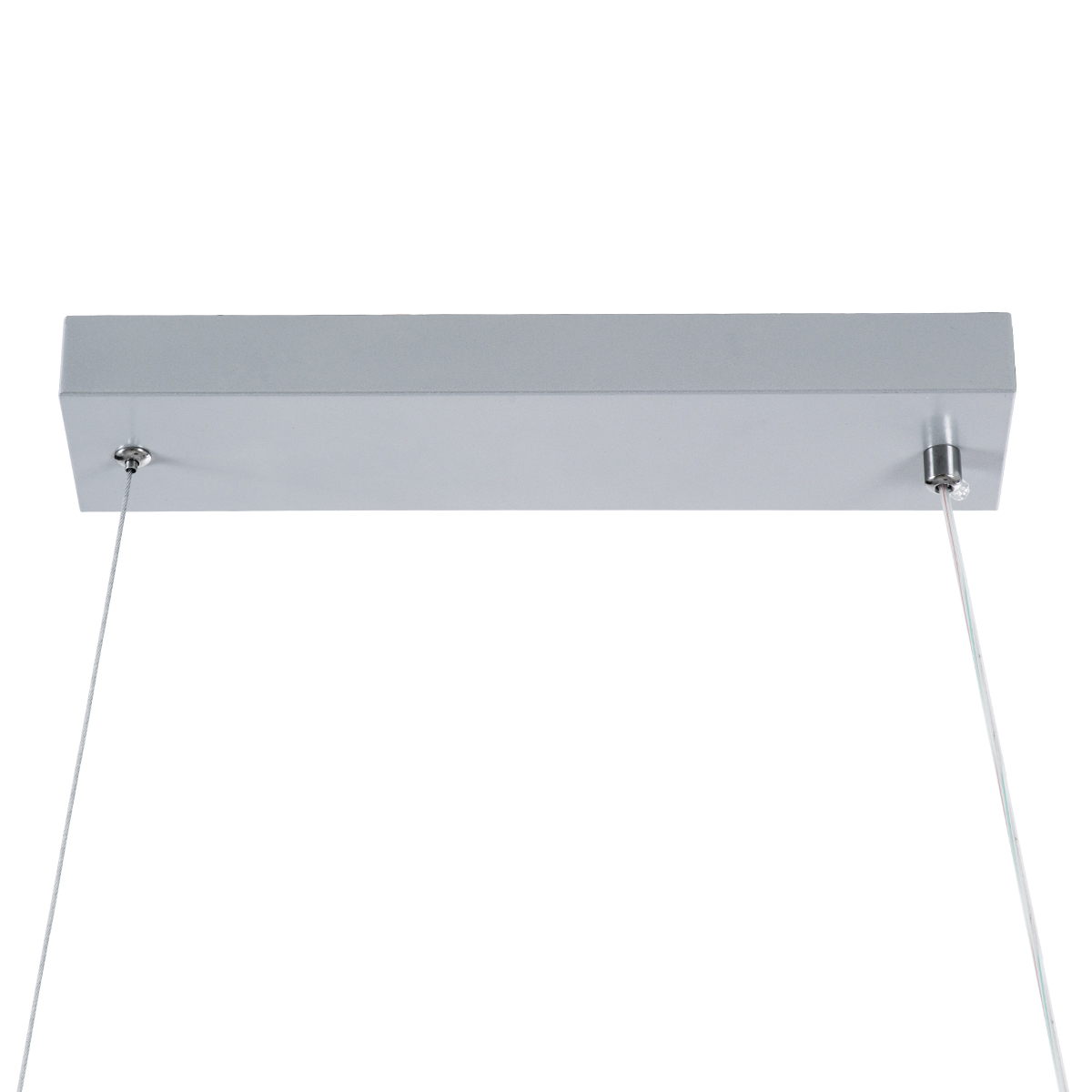 GloboStar® DOLORES 61281 Κρεμαστό Φωτιστικό Οροφής Design LED CCT 105W 11760lm 300° AC 220-240V - Εναλλαγή Φωτισμού μέσω Τηλεχειριστηρίου All In One Ψυχρό 6000k+Φυσικό 4500k+Θερμό 2700k Dimmable Μ110 x Π17 x Υ17.5cm - Νίκελ Ασημί Βούρτσας - 3 Years Warran