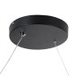 GloboStar® SPIRALE 61283 Κρεμαστό Φωτιστικό Οροφής Design LED CCT 75W 8400lm 300° AC 220-240V - Εναλλαγή Φωτισμού μέσω Τηλεχειριστηρίου All In One Ψυχρό 6000k+Φυσικό 4500k+Θερμό 2700k Dimmable Μ72 x Π25 x Υ30cm - Μαύρο - 3 Years Warranty