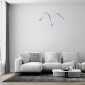 GloboStar® SPIRALE 61285 Κρεμαστό Φωτιστικό Οροφής Design LED CCT 75W 8400lm 300° AC 220-240V - Εναλλαγή Φωτισμού μέσω Τηλεχειριστηρίου All In One Ψυχρό 6000k+Φυσικό 4500k+Θερμό 2700k Dimmable Μ72 x Π25 x Υ30cm - Νίκελ Ασημί Βούρτσας - 3 Years Warranty