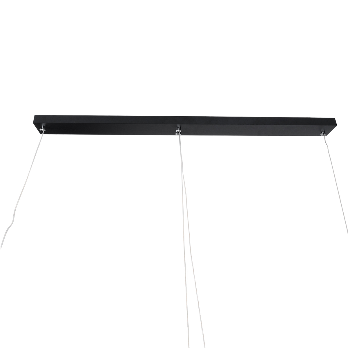 GloboStar® TEREZA 61288 Κρεμαστό Φωτιστικό Οροφής Design LED CCT 67W 7504lm 300° AC 220-240V - Εναλλαγή Φωτισμού μέσω Τηλεχειριστηρίου All In One Ψυχρό 6000k+Φυσικό 4500k+Θερμό 2700K Dimmable Μ110 x Π4.5 x Υ34cm - Μαύρο - 3 Χρόνια Εγγύηση