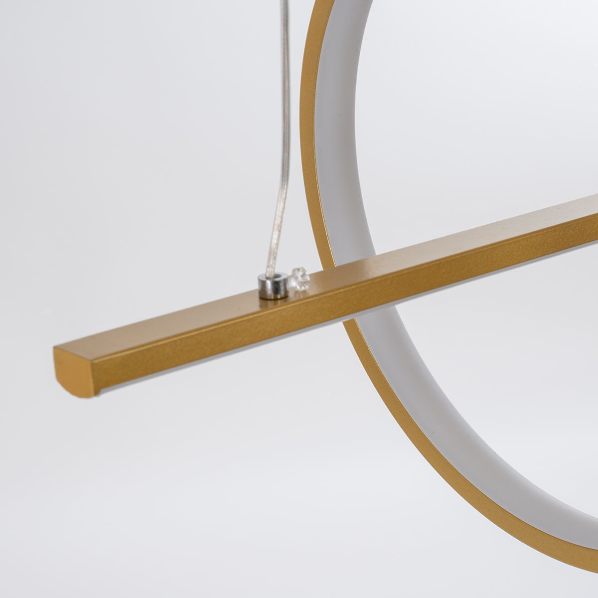 GloboStar® LINEARE 61291 Κρεμαστό Φωτιστικό Οροφής Design LED CCT 67W 7504lm 300° AC 220-240V - Εναλλαγή Φωτισμού μέσω Τηλεχειριστηρίου All In One Ψυχρό 6000k+Φυσικό 4500k+Θερμό 2700k Dimmable Μ130 x Π25 x Υ60cm - Χρυσό Πλατίνα - 3 Years Warranty