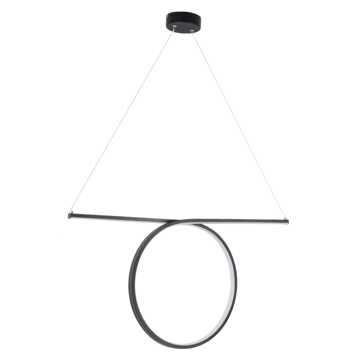 GloboStar® ROME 61294 Κρεμαστό Φωτιστικό Οροφής Linear Design LED CCT 24W 2640lm 200° AC 220-240V - Εναλλαγή Φωτισμού μέσω Διακόπτη On/Off All In One Ψυχρό 6000k+Φυσικό 4500k+Θερμό 2700k Μ65.5 x Π4 x Υ33cm - Μαύρο - 3 Years Warranty